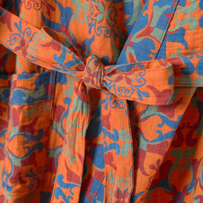 Ownkoti Retro Geometric Pattern Cotton Kimono Robe - image 13