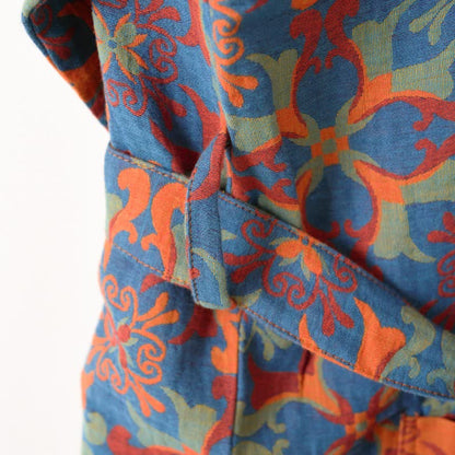 Ownkoti Retro Geometric Pattern Cotton Kimono Robe - image 7