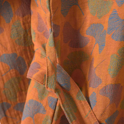 Ownkoti Ginkgo Biloba Cotton Gauze Japanese Robe - image 8