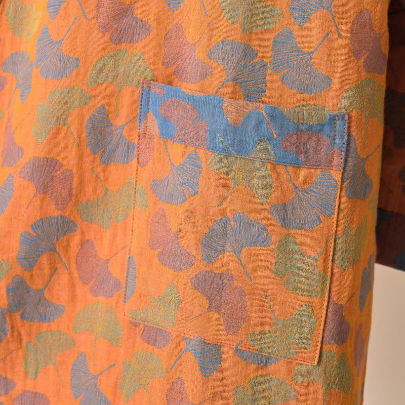 Ownkoti Ginkgo Biloba Cotton Gauze Japanese Robe - image 6