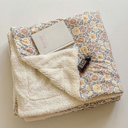 Yellow Flower Reversible Throw Blanket - image 3