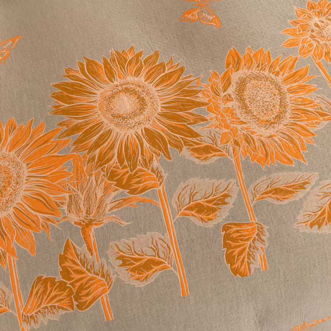 Sunflower Butterfly Cotton Gauze Bedding Set(4PCS) - image 5