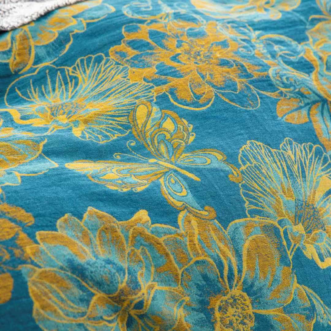 Floral Butterfly Cotton Gauze Bedding Set(4pcs) - image 6