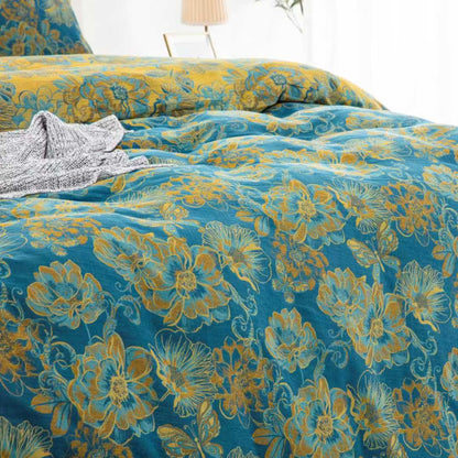 Floral Butterfly Cotton Gauze Bedding Set(4pcs) - image 5