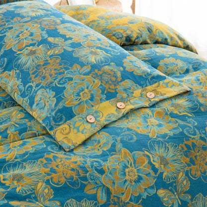 Floral Butterfly Cotton Gauze Bedding Set(4pcs) - image 3
