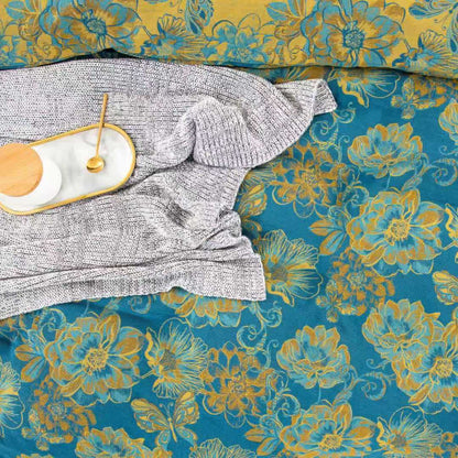 Floral Butterfly Cotton Gauze Bedding Set(4pcs) - image 7