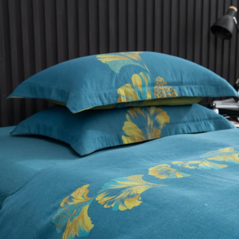 Ginkgo-inspired Cotton Gauze Bedding Set(4pcs) - image 5