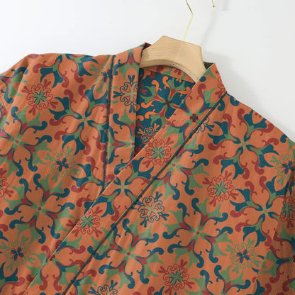 Ownkoti Geometric Pattern Cotton Kimono Loungewear Set - image 8