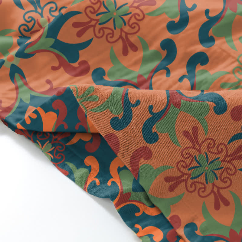 Ownkoti Geometric Pattern Cotton Kimono Loungewear Set - image 9