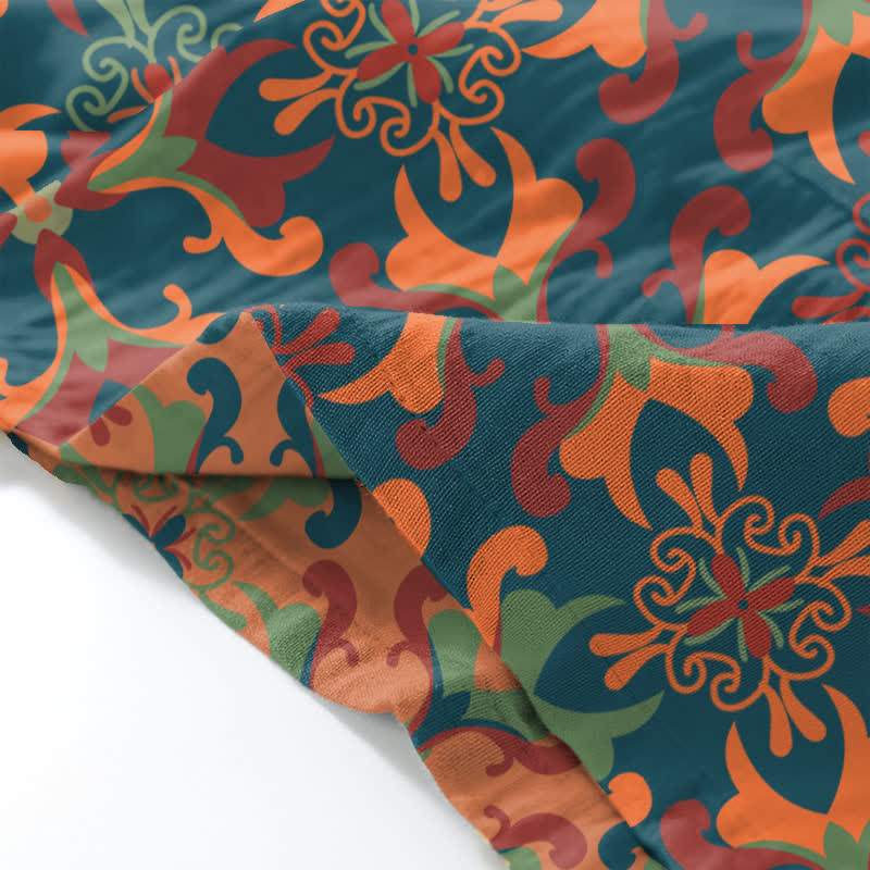 Ownkoti Geometric Pattern Cotton Kimono Loungewear Set - image 5