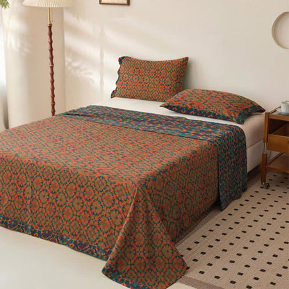 Ownkoti Retro Geometric Pattern Cotton Sheet Bedspread - image 5