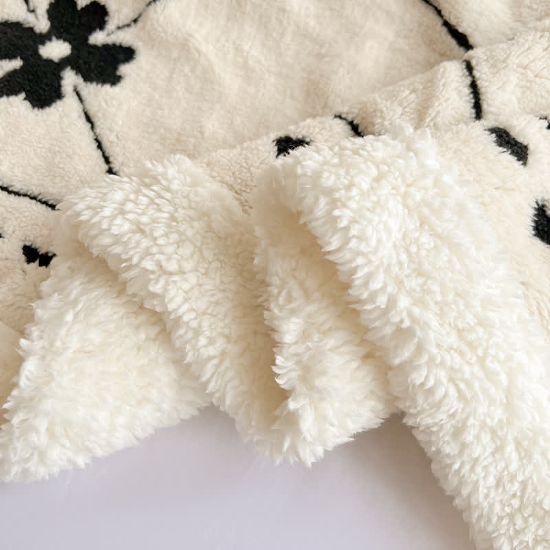 Diamond Checkered Flower Throw Blanket - image 15