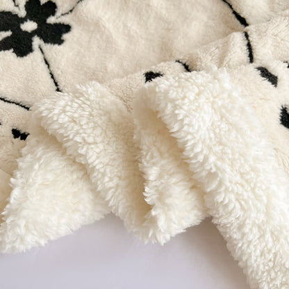 Diamond Checkered Flower Throw Blanket - image 15