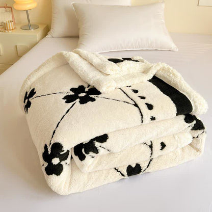 Diamond Checkered Flower Throw Blanket - image 8