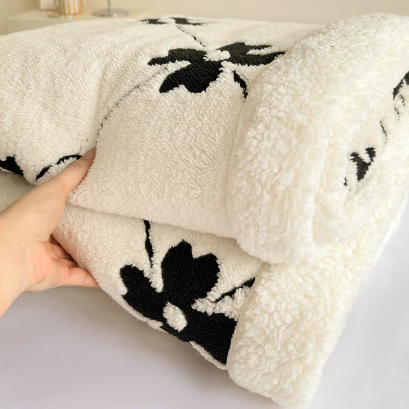 Diamond Checkered Flower Throw Blanket - image 10
