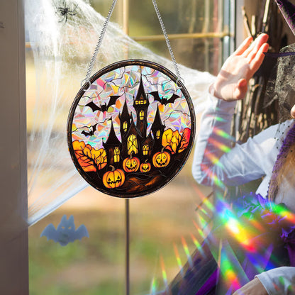 Halloween Pumpkin Bat Window Hanging - image 2