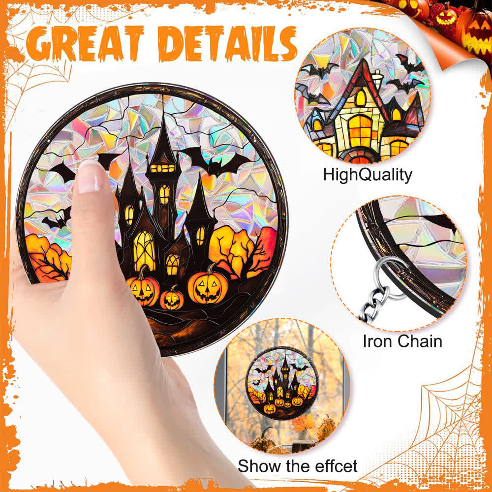 Halloween Pumpkin Bat Window Hanging - image 4