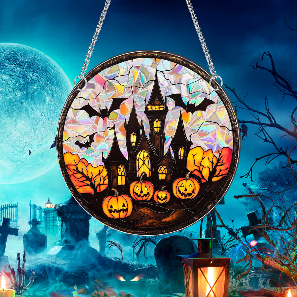 Halloween Pumpkin Bat Window Hanging - image 3