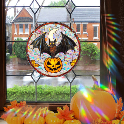 Pumpkin Bat Suncatcher Window Hanging - 6PCS - image 0