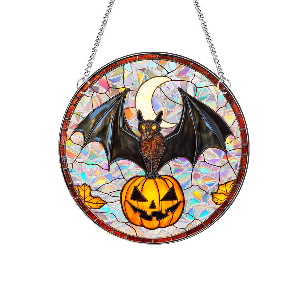 Pumpkin Bat Suncatcher Window Hanging - image 3