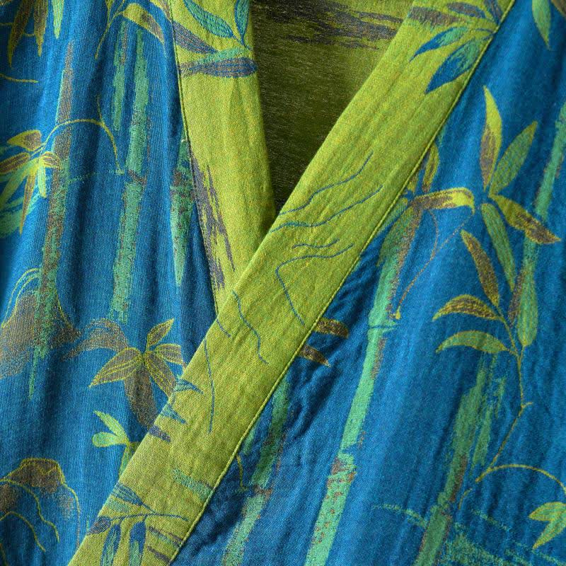 Ownkoti Two-Tone Bamboo Cotton Gauze Kimono Robe - image 19