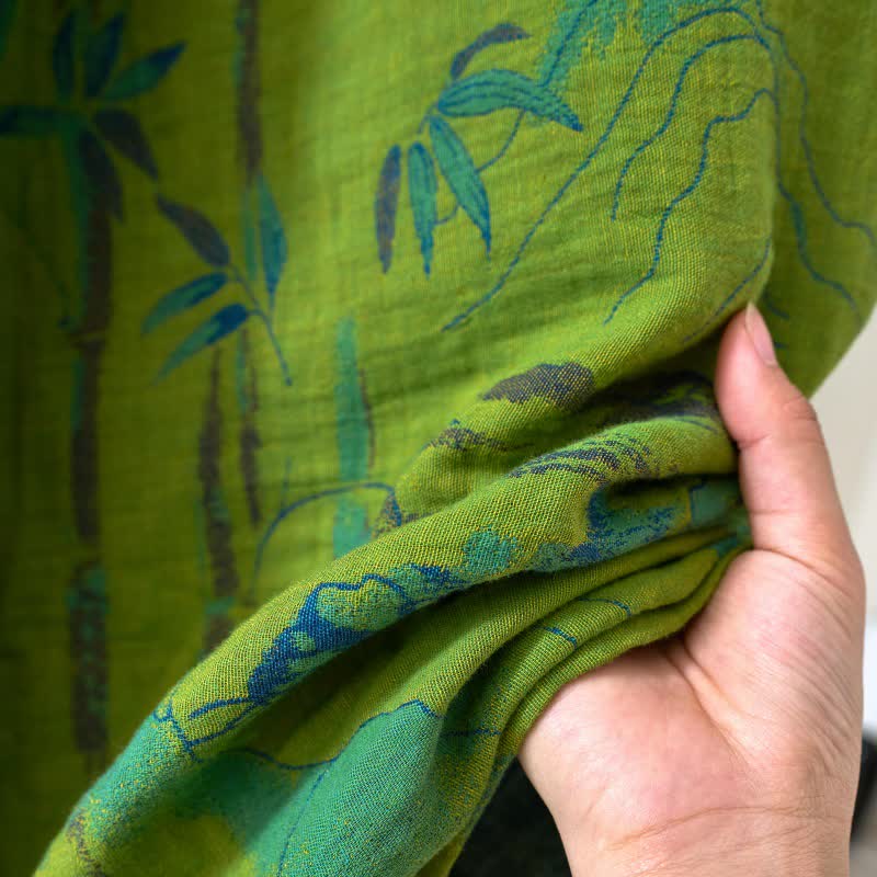 Ownkoti Two-Tone Bamboo Cotton Gauze Kimono Robe - image 12