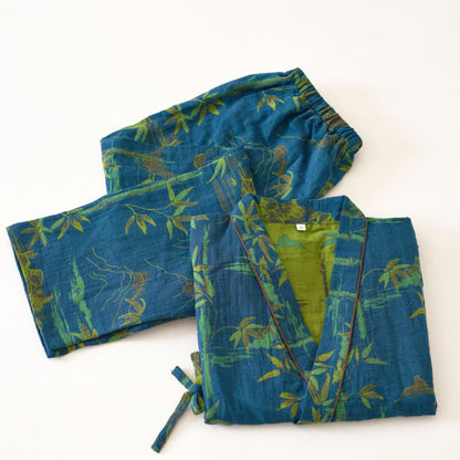 Bamboo Cotton Gauze Kimono Loungewear Set - image 13