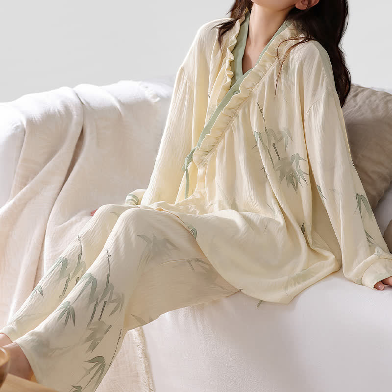 Ink Bamboo Kimono Loungewear Set - image 5