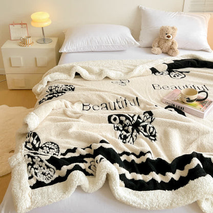 Butterfly Jacquard Warm Throw Blanket - image 4