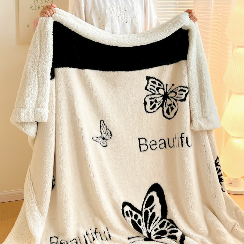 Butterfly Jacquard Warm Throw Blanket - image 14