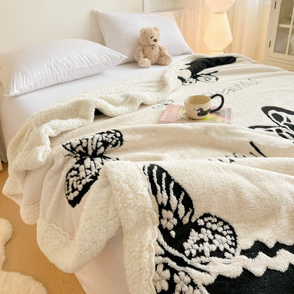Butterfly Jacquard Warm Throw Blanket - image 7