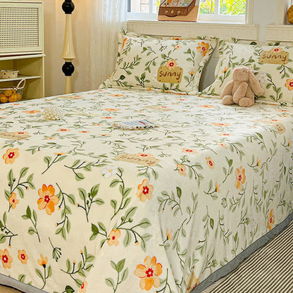 Yellow Floral Leaf Warm Throw Blanket - image 5