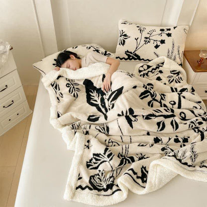 Botanical Leaf Butterfly Warm Throw Blanket - image 3