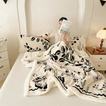 Botanical Leaf Butterfly Warm Throw Blanket - image 4