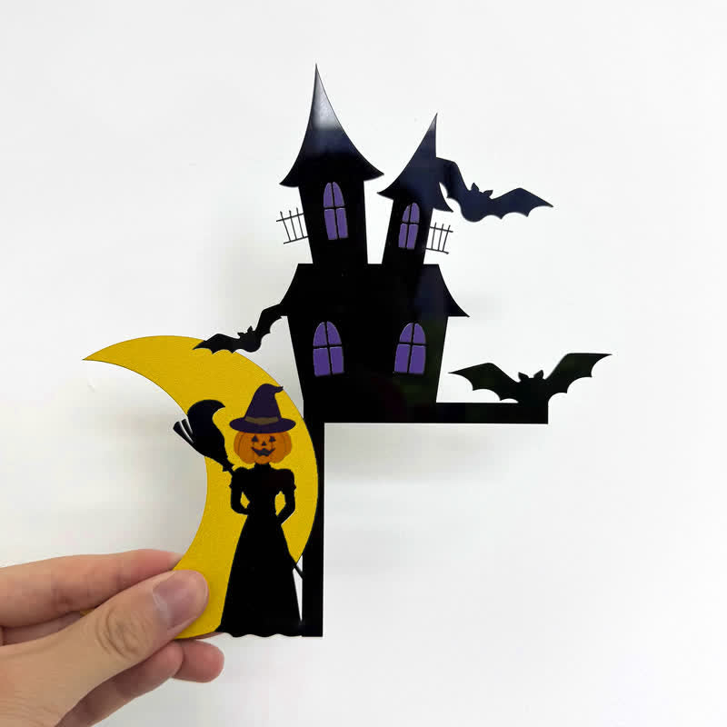 Pumpkin Witch Door Corner Decoration - image 1