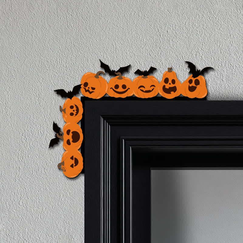 Pumpkin Bat Door Corner Decoration - 3PCS - image 0