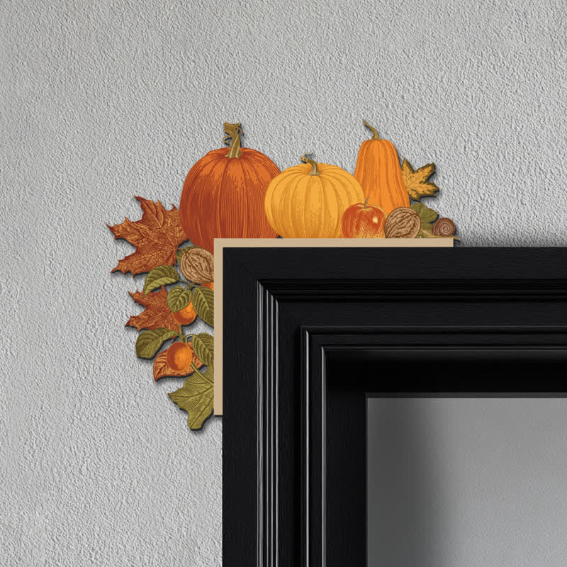 Maple Leaf Pumpkin Door Corner Decoration - 3PCS - image 0