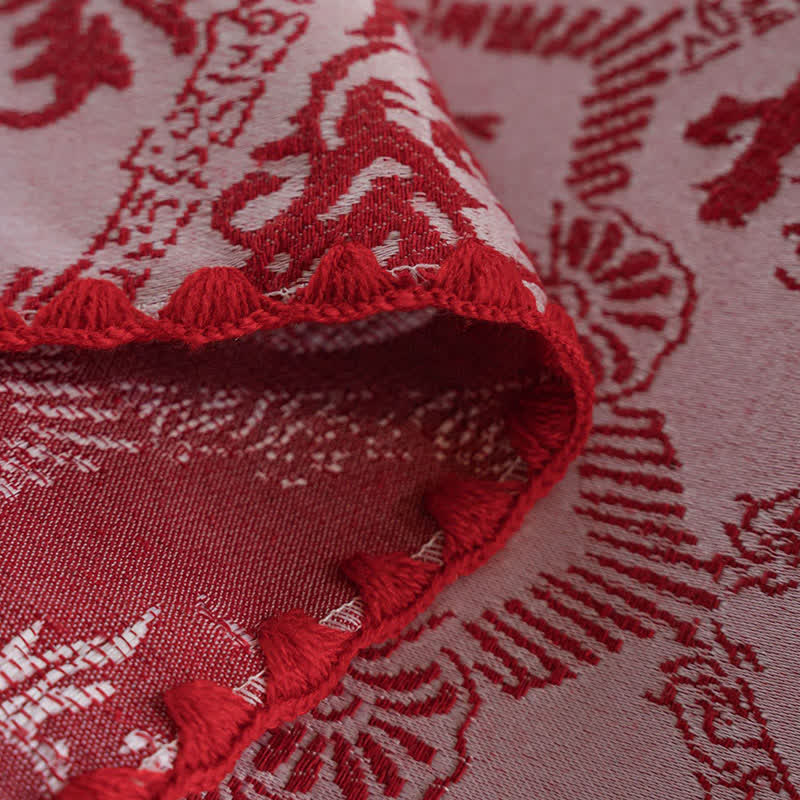 Ethnic Style Retro Pattern Jacquard Tablecloth - image 10