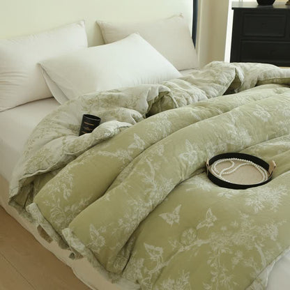 Branch Butterfly Cotton Gauze Jacquard Quilt - image 1