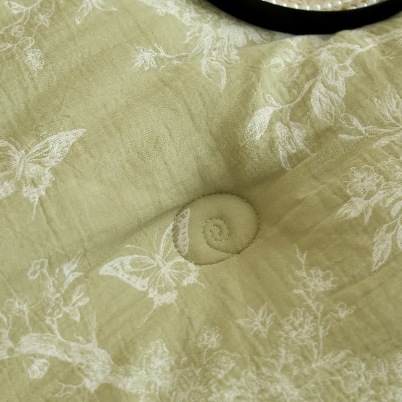 Branch Butterfly Cotton Gauze Jacquard Quilt - image 9