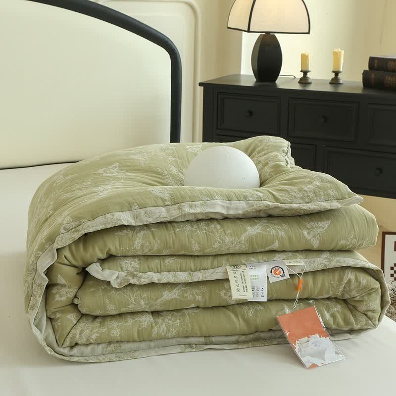 Branch Butterfly Cotton Gauze Jacquard Quilt - image 6