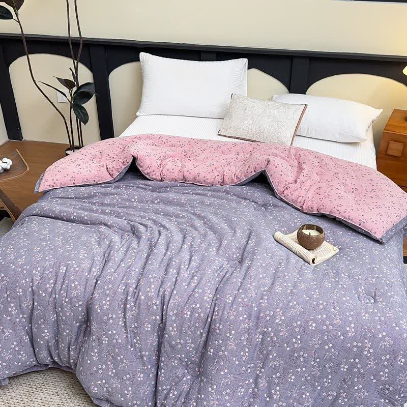 Branch Butterfly Cotton Gauze Jacquard Quilt - Winter Quilt - King - image 0