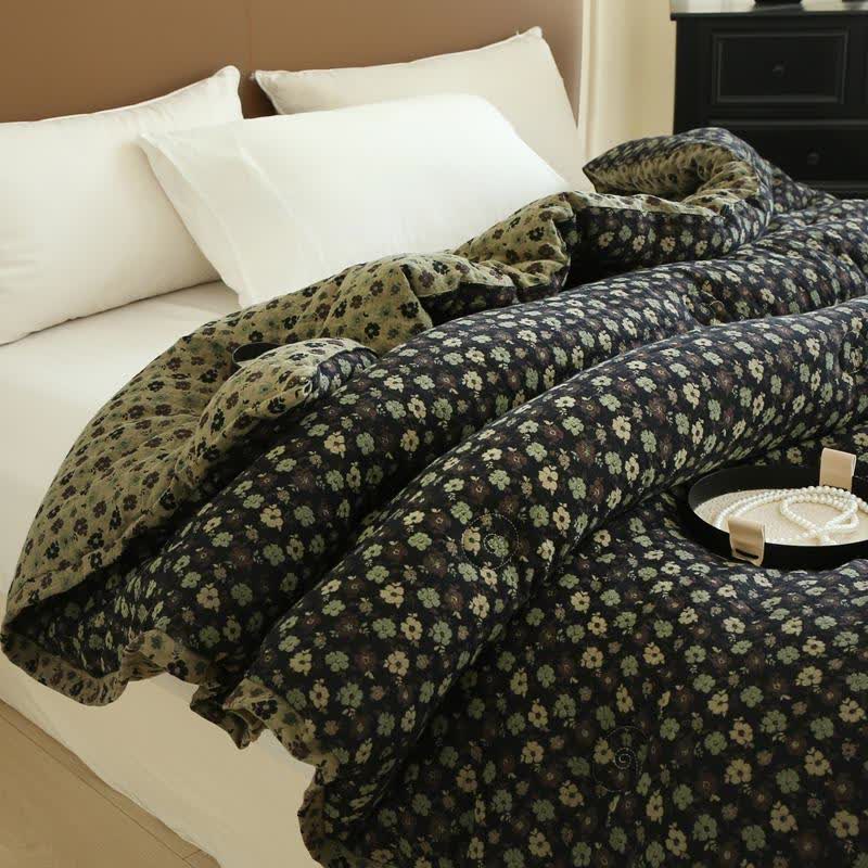 Retro Floral  Cotton Gauze Jacquard Quilt - image 2