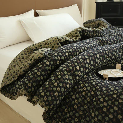 Retro Floral  Cotton Gauze Jacquard Quilt - image 2