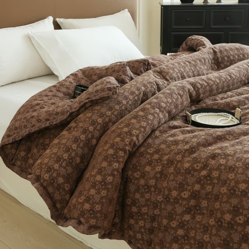 Retro Floral  Cotton Gauze Jacquard Quilt - image 20