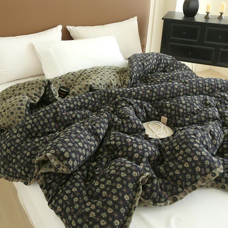 Retro Floral  Cotton Gauze Jacquard Quilt - image 4