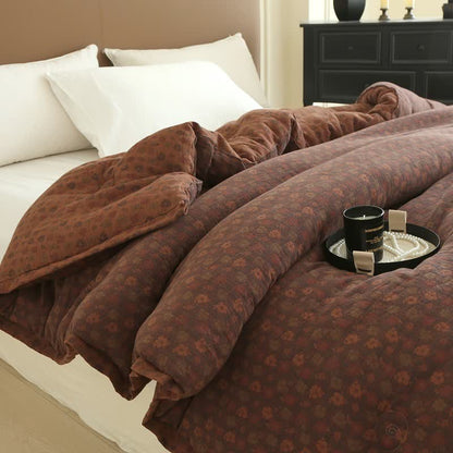 Retro Floral  Cotton Gauze Jacquard Quilt - image 11