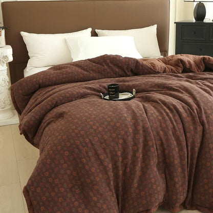 Retro Floral  Cotton Gauze Jacquard Quilt - image 12