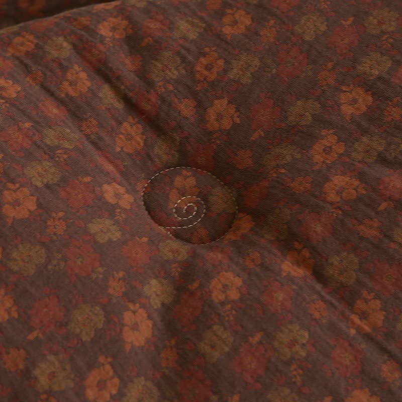 Retro Floral  Cotton Gauze Jacquard Quilt - image 13