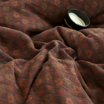 Retro Floral  Cotton Gauze Jacquard Quilt - image 16